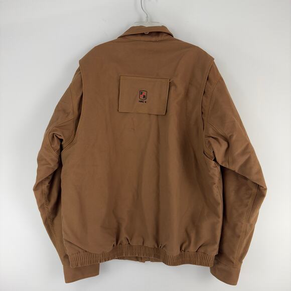 Riverside Protect‎ Apparel Flame Resistant heavy duty brown work jacket Men L - Picture 2 of 16